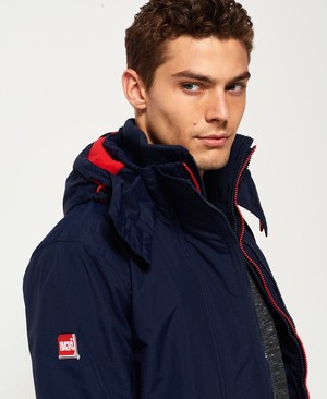 Superdry Pop Cipzár Hooded Arctic SD-Windcheater Férfi Kabát Sötétkék/Piros | XMHDA9015